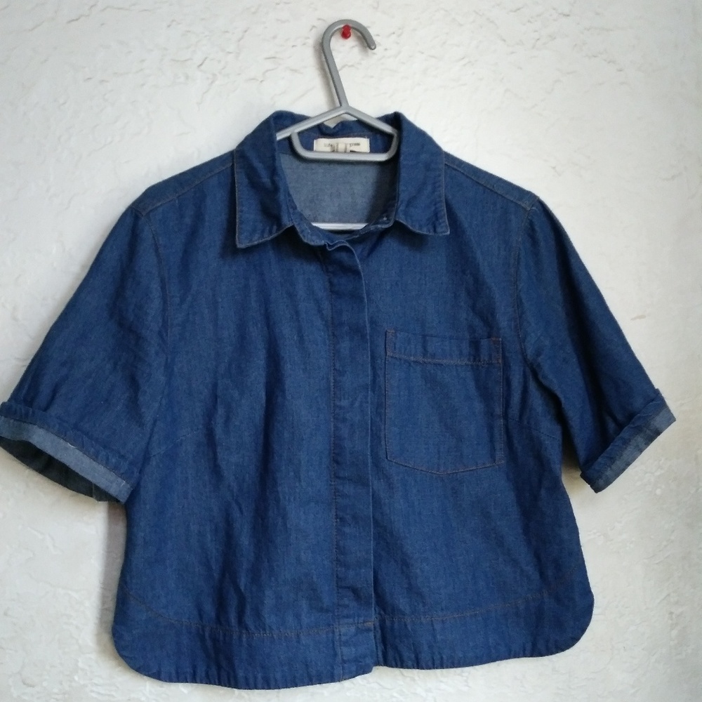 Forever 21 denim button down shirt